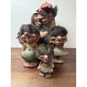 VINTAGE FOUR (4) VINTAGE NYFOAM NORWAY CREEPY TROLLS